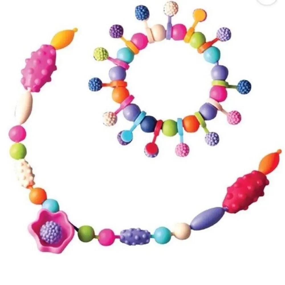 Multi-Color Interlocking Beads Assorted Sizes & Colors Create Assemble Kids‎